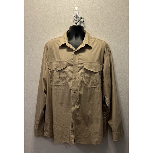 Other - Midway USA Casual Shirt Mens XXL Khaki Vented Button Up Long Sleeve Shooting